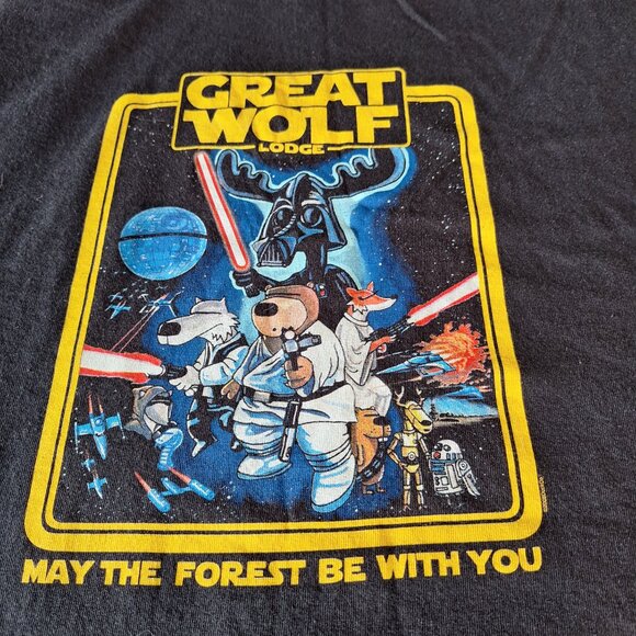 Great Wolf Lodge May‎ The Forest Be With You Star Wars Parody Duck Co Adult L - Picture 2 of 6